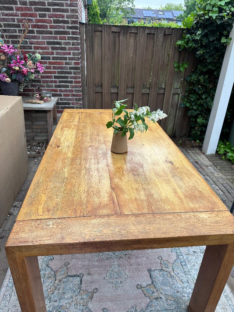 Eettafel / binnentafel / tuintafel, Ophalen, Gebruikt, 100 tot 150 cm, Eikenhout