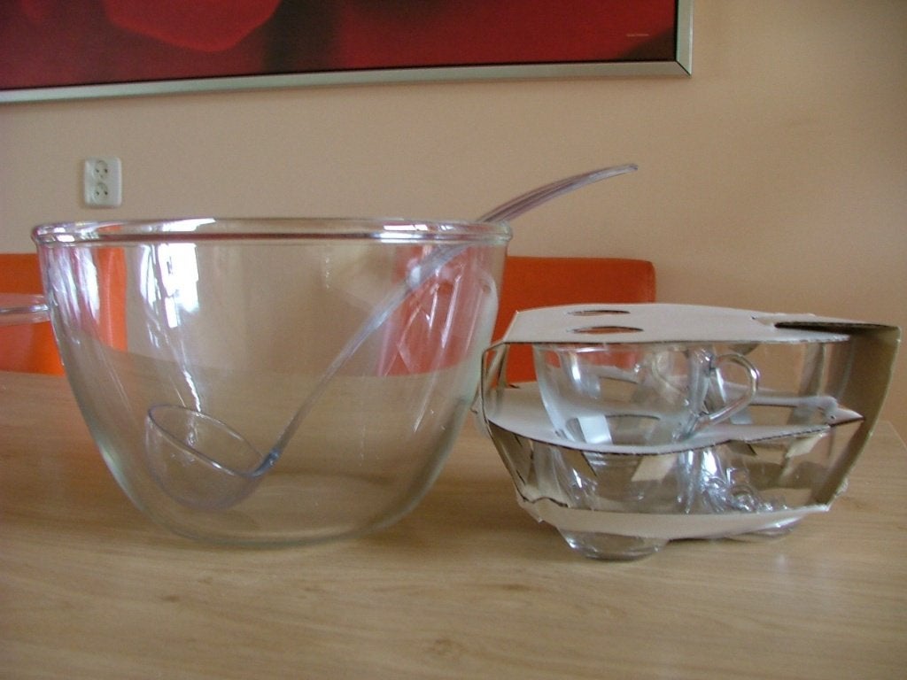 Nieuw! Glazen saladeschaal bowlstel Deens Bodum BBQ, Overige merken, Nieuw, Ophalen of Verzenden, Overige stijlen