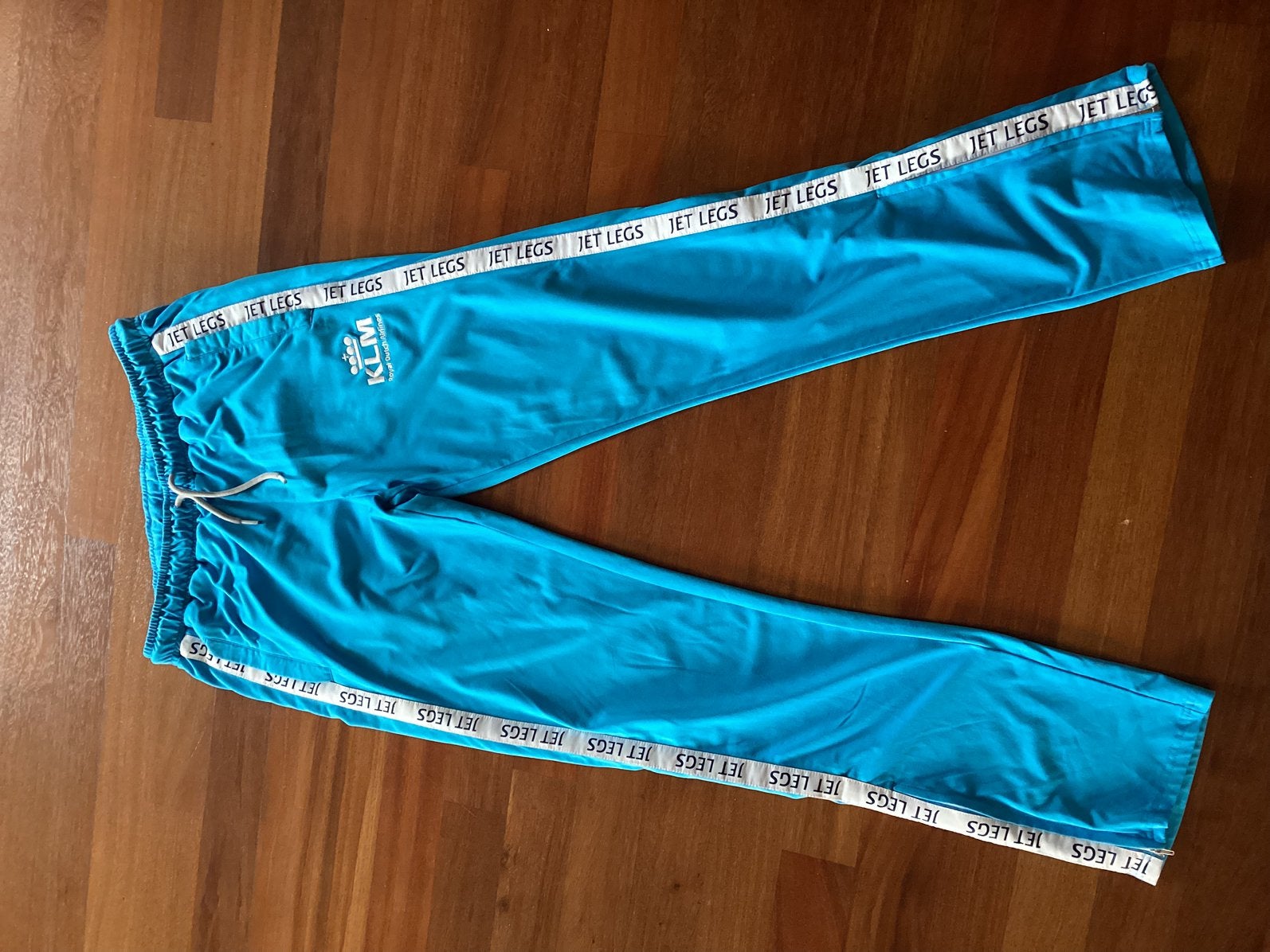 KLM Jetlegs broek maat L, Ophalen of Verzenden, Gedragen, Maat 52/54 (L), Blauw
