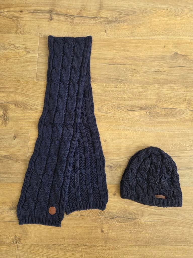 Barts Kinder Sjaal en Muts - Donkerblauw Gebreid Setje, Ophalen of Verzenden