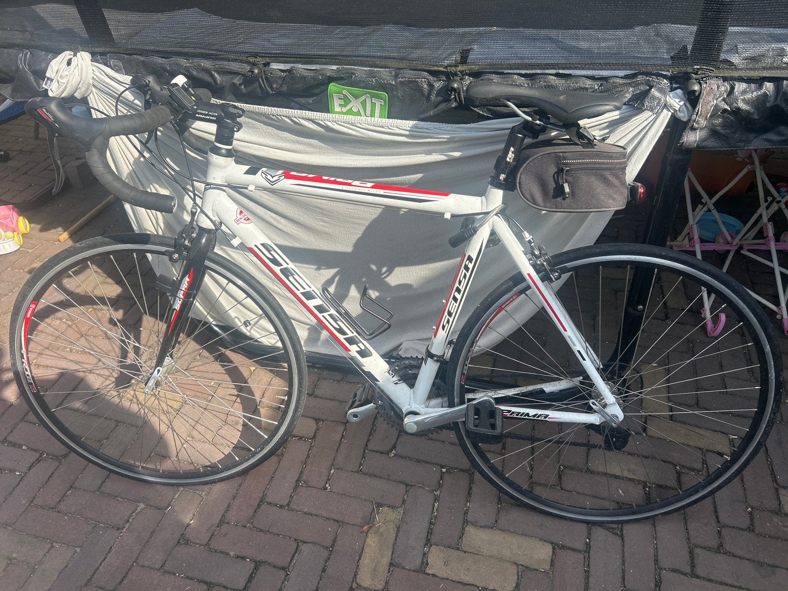 Sensa racefiets - Wit/Rood/Zwart, 28 inch, Gebruikt, Aluminium, Meer dan 20 versnellingen