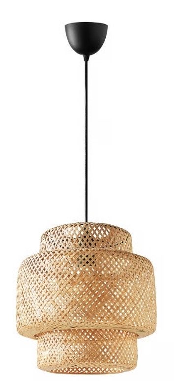 Sinnerlig hanglamp bamboe- IKEA, Huis en Inrichting, Ophalen, Zo goed als nieuw, Natuurlijk materiaal, E27 (groot)