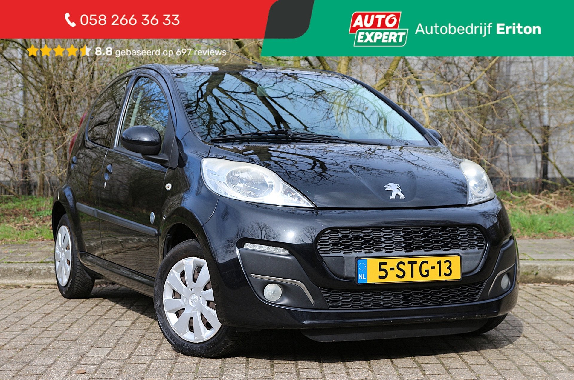Peugeot 107 1.0 68pk Envy | NL-auto | 5 deuren | Airco | Cen, Auto's, Peugeot, Voorwielaandrijving, Euro 5, Stof, Gebruikt