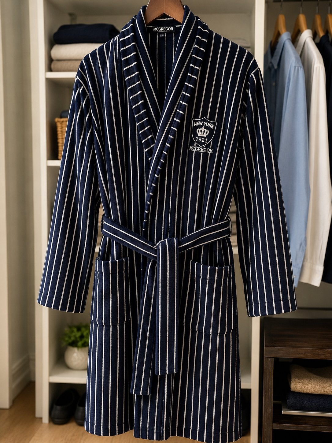 Fijne zachte Badstof McGregor badjas, Kleding | Dames, Ophalen, Zo goed als nieuw, Blauw, Overige typen