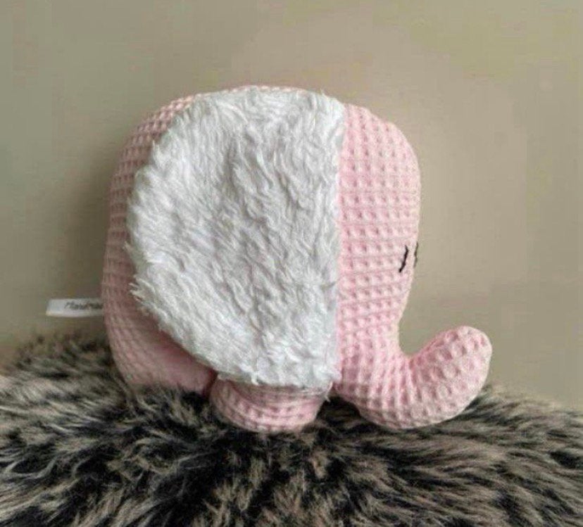 Olifant wafel roze. Met knisper oren. 23 cm, Verzenden, Zo goed als nieuw, Olifant