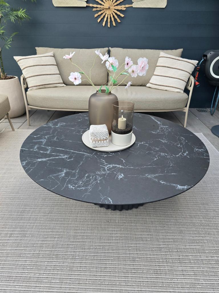 Life Outdoor Salontafel Keramiek Zwart Nero 120x40, Tuin en Terras, Ophalen, Zo goed als nieuw
