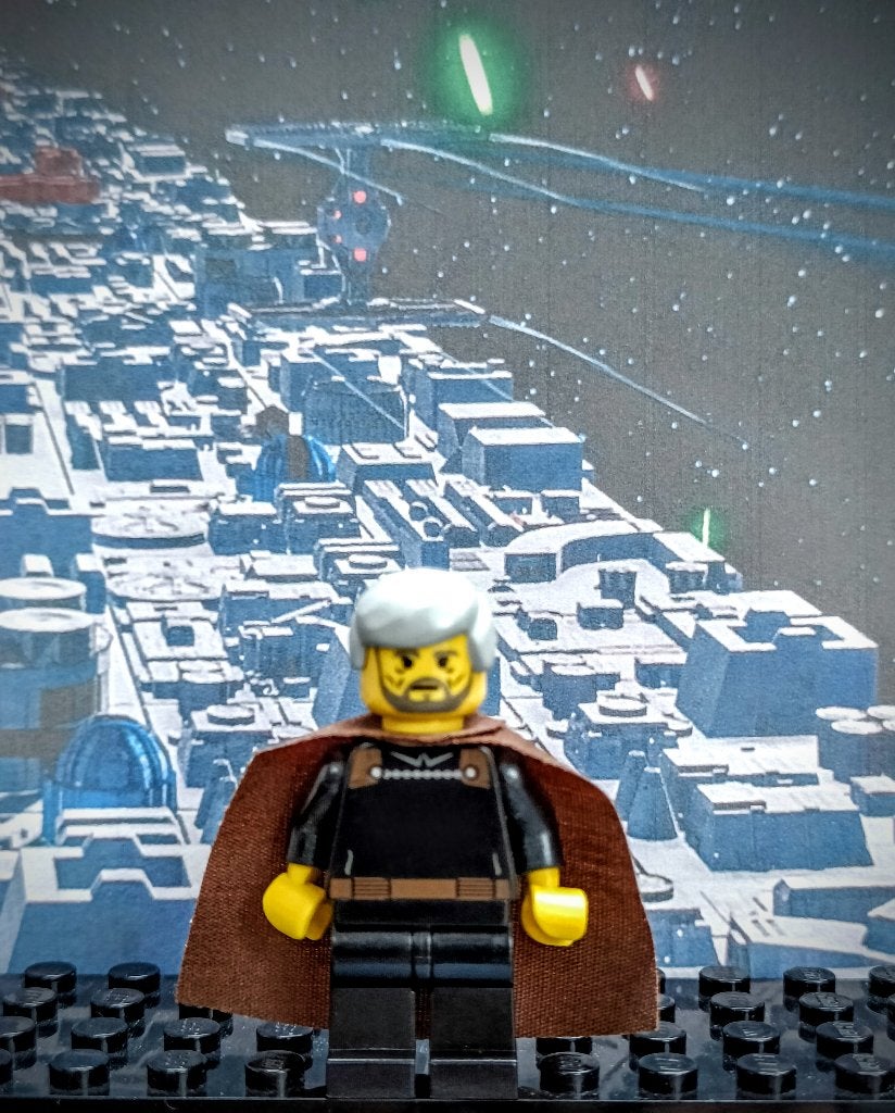 Lego Count Dooku - Light Gray Smooth Hair, Brown, Gebruikt, Star Wars, Lego, Ophalen of Verzenden