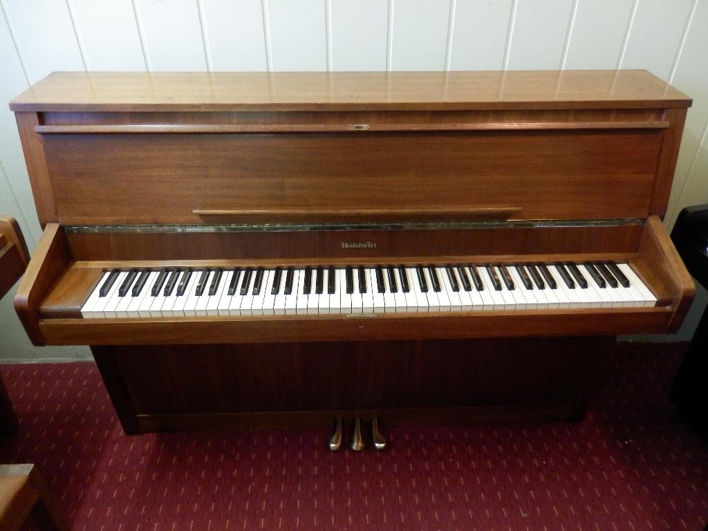 Piano Baldwin - prima onderhouden - klein formaat, Ophalen, Gebruikt, Bruin, Piano