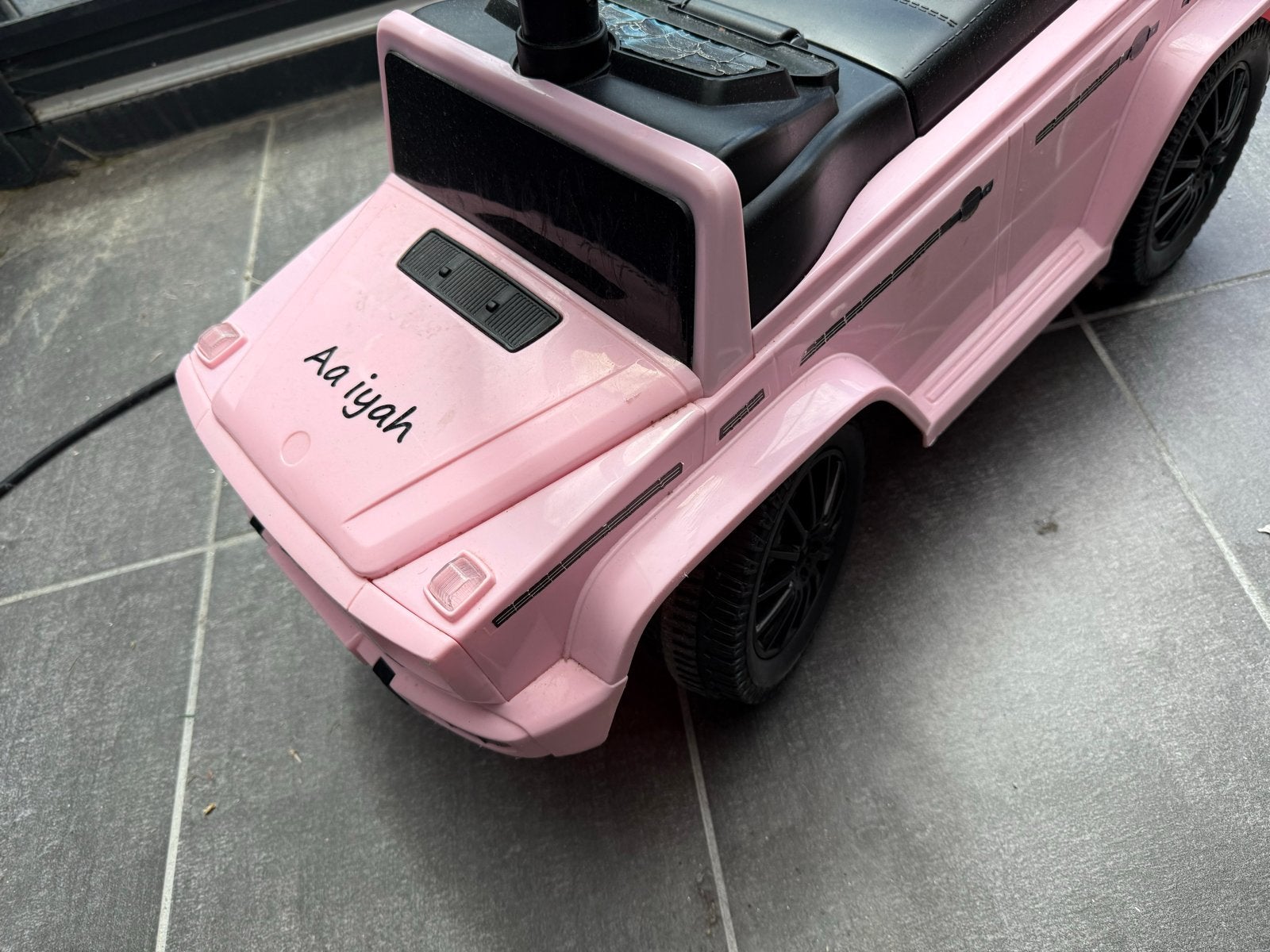 Mercedes Benz G350D Loopauto - Retro Roze, Ophalen, Gebruikt, Loopvoertuig