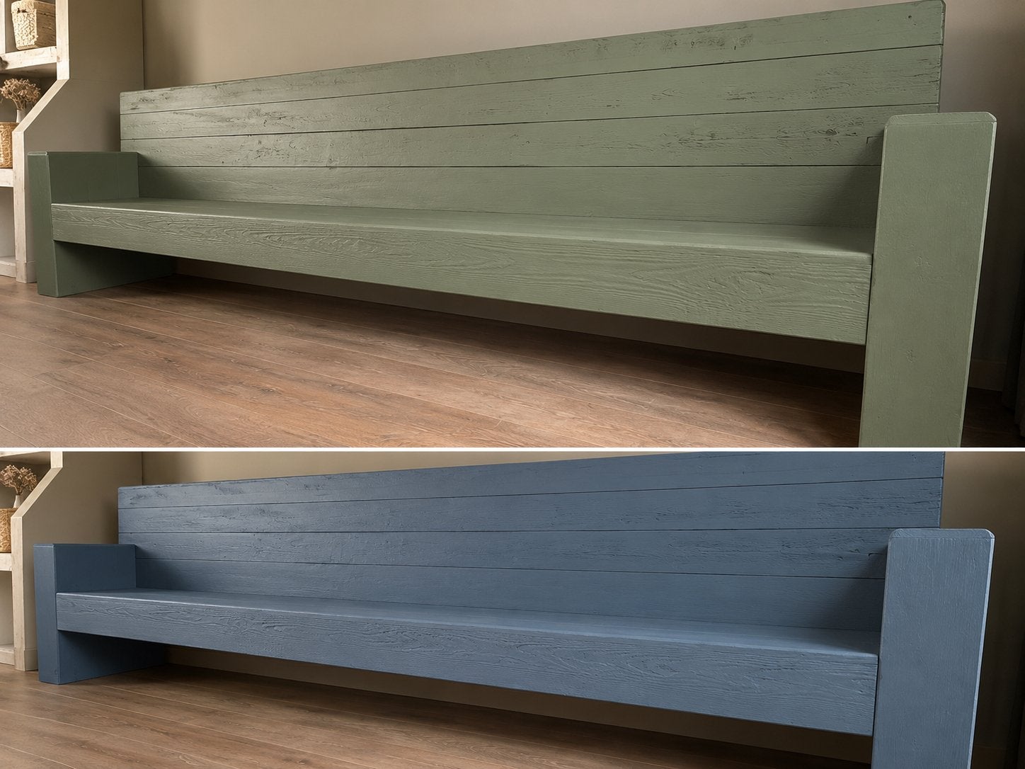 Houten zitbank - Op maat gemaakt, Ophalen, 250 tot 300 cm, Gebruikt, 75 tot 100 cm