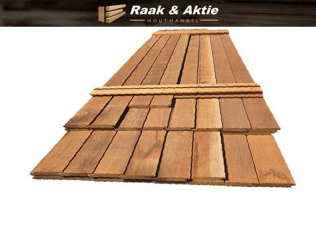 10.3 m2 Hardhout Rabat - Fijnbezaagd - nr: HP126
