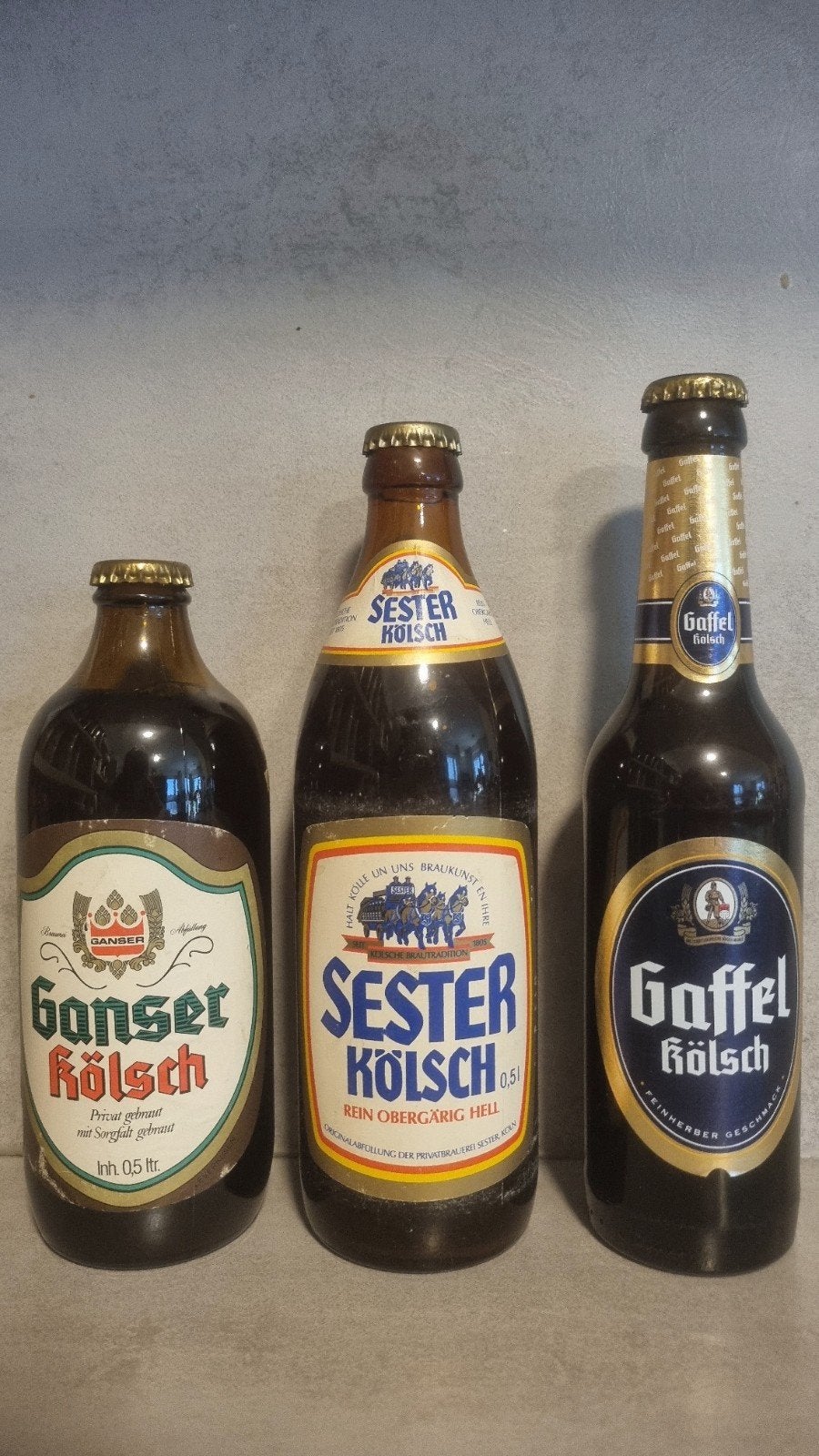 Ganser / Sester / Gaffel Kölsch - Leverkusen & Keulen, Verzamelen, Ophalen of Verzenden, Zo goed als nieuw, Flesje(s), Overige merken