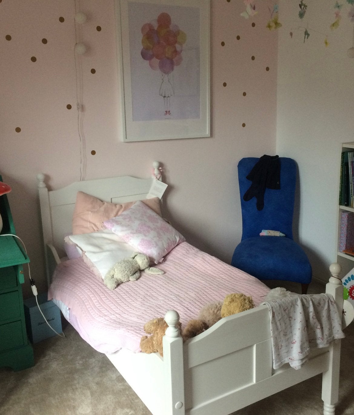 Peuterbed 150cm wit, Ophalen, Gebruikt, 70 tot 85 cm, 140 tot 160 cm