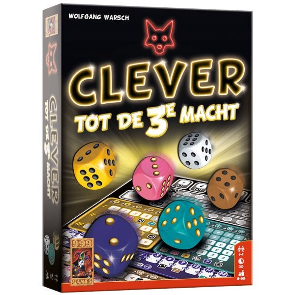 Clever Tot De 3e Macht 999 Games Dobbelspel Nieuw, 999 Games, Nieuw, Ophalen of Verzenden, Vijf spelers of meer