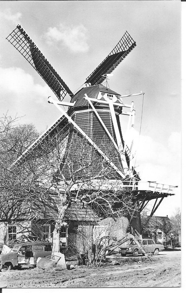 Ansichtkaart Noordlaren (Gr.) Korenmolen De Korenschoof, Ophalen of Verzenden, 1960 tot 1980, Ongelopen, Groningen