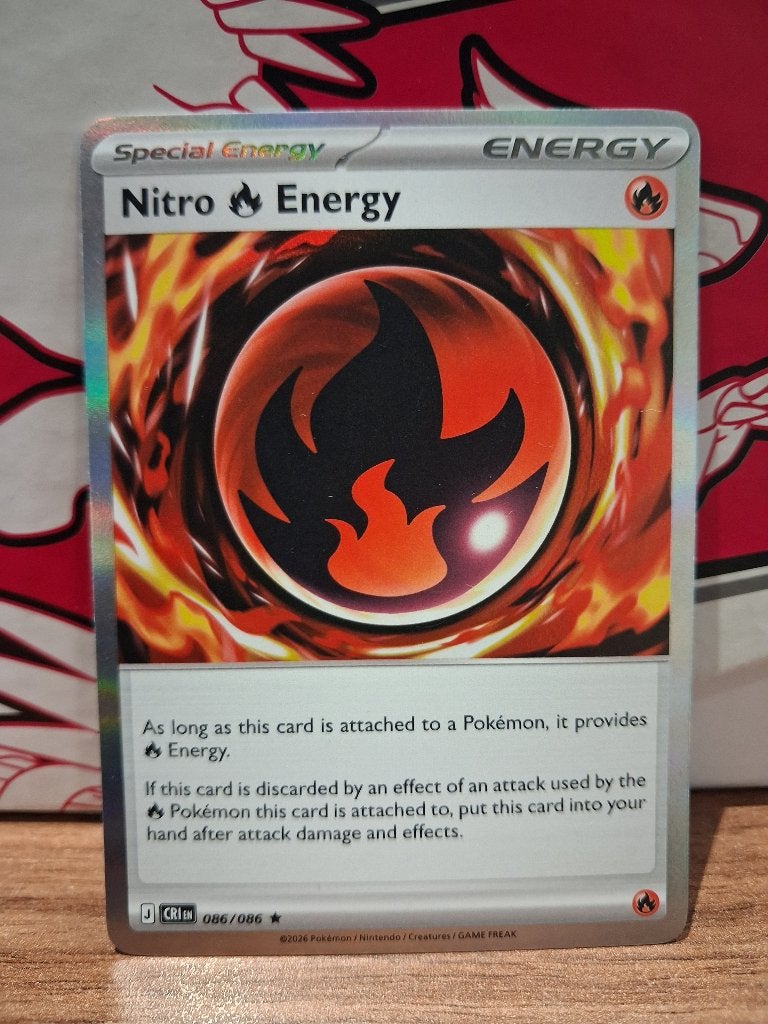 Pokemon Nitro Energy CRI 086/086 holo, Ophalen of Verzenden, Nieuw, Losse kaart