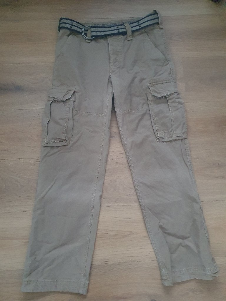 Stoere Tommy Hilfiger Cargo Broek Beige W31 L32 met Riem, Kleding | Heren, Broeken en Pantalons, Beige, Tommy Hilfiger, Overige maten