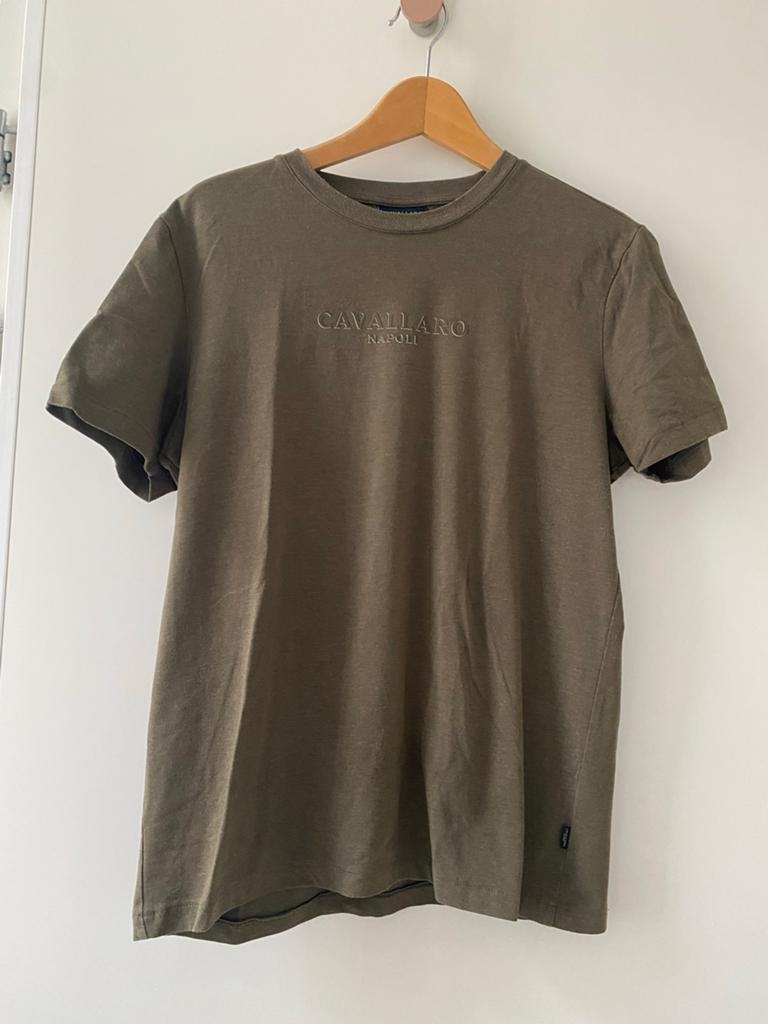 Cavallaro Napoli heren T-shirt korte mouw - donkergroen L, Kleding | Heren, T-shirts, Ophalen of Verzenden, Zo goed als nieuw