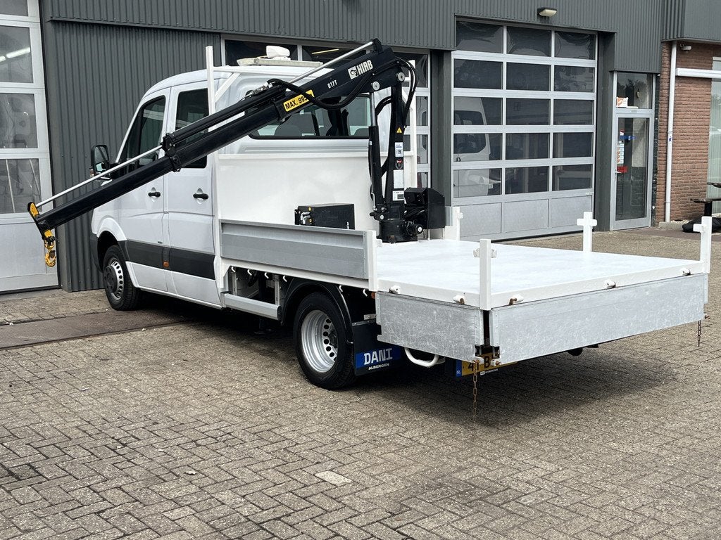 Mercedes-Benz Sprinter 513 CDI 130pk DC Laadkraan Hiab 017T, Auto's, Automaat, Stof, 4 cilinders, Wit