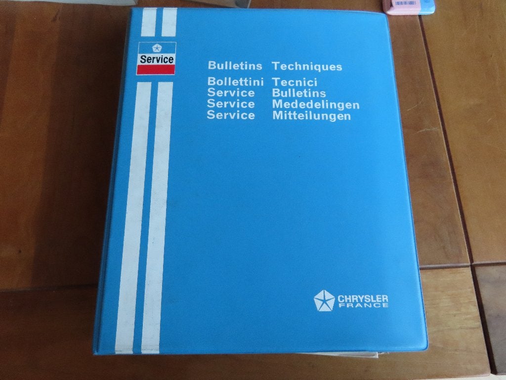 Dealer werkplaatsboek Simca Matra Rancho 12-1977, in map, Ophalen of Verzenden