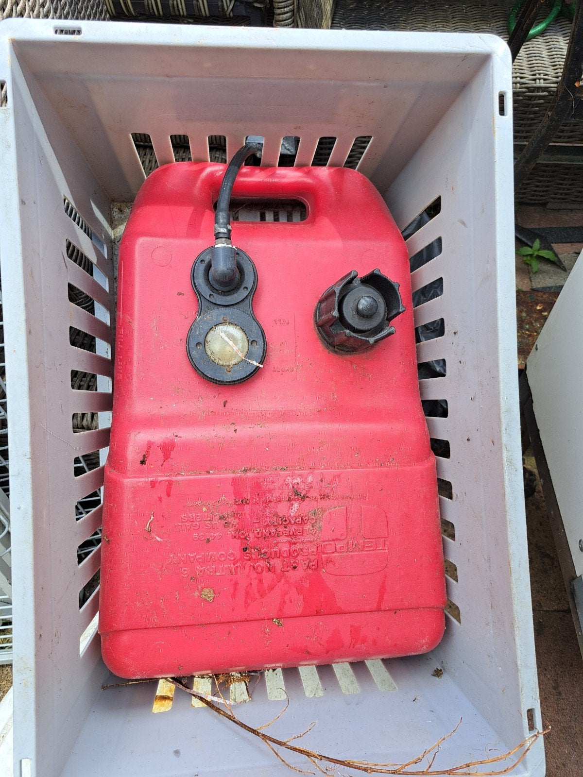 Plastic benzinetank voor boot - 22,7 liter, Watersport en Boten, Accessoires en Onderhoud, Gebruikt, Motor en Techniek, Ophalen