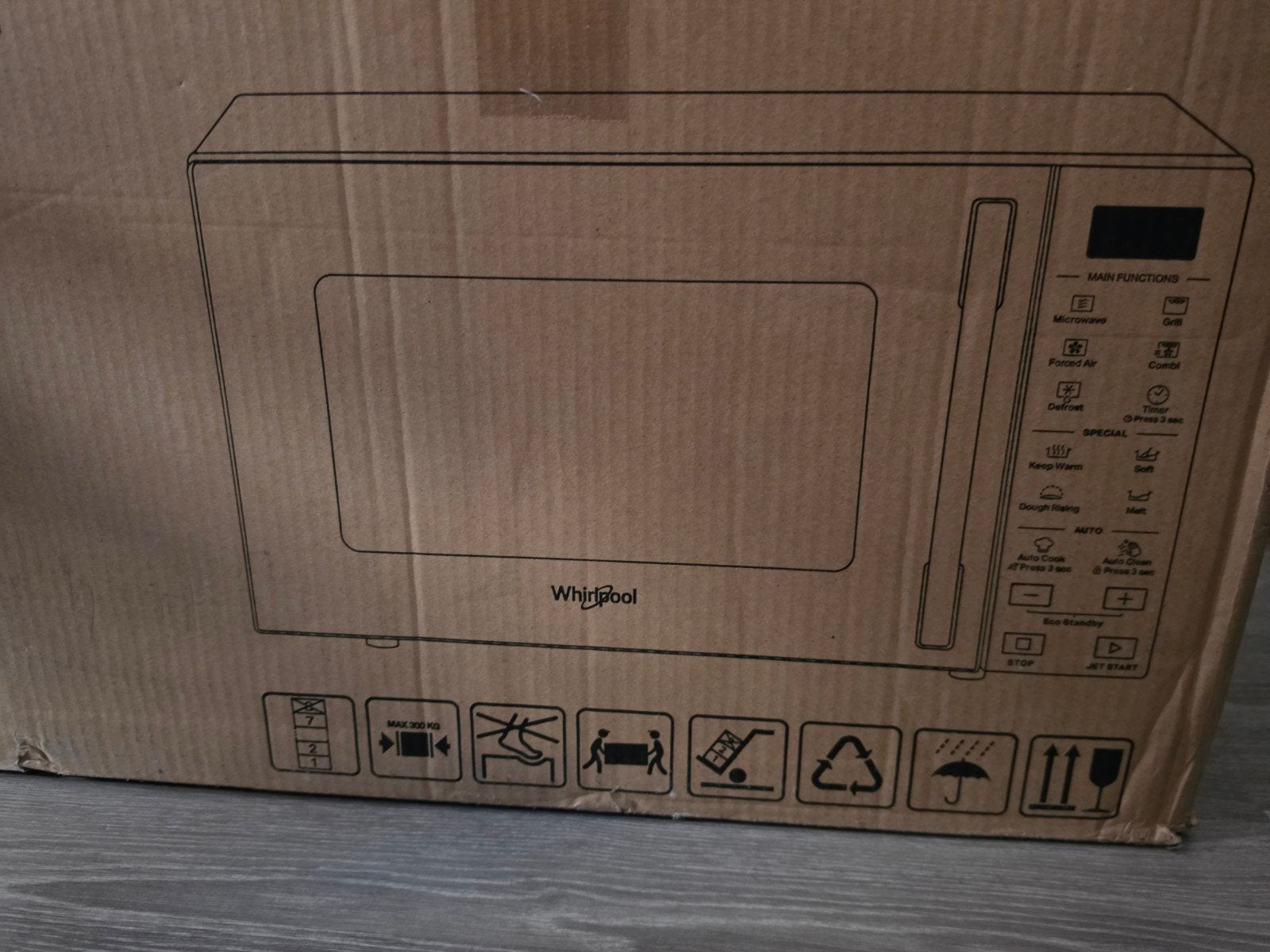 Nieuwe Whirlpool MWP 295 B combimagnetron - Zwart, Witgoed en Apparatuur, Magnetrons, Ophalen of Verzenden, Nieuw, Hete lucht