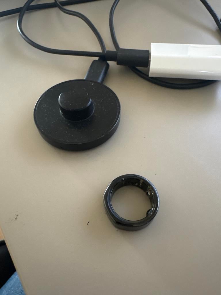 Oura ring gen 3 us size 8 black, Ophalen of Verzenden, Gebruikt, Zwart, Android