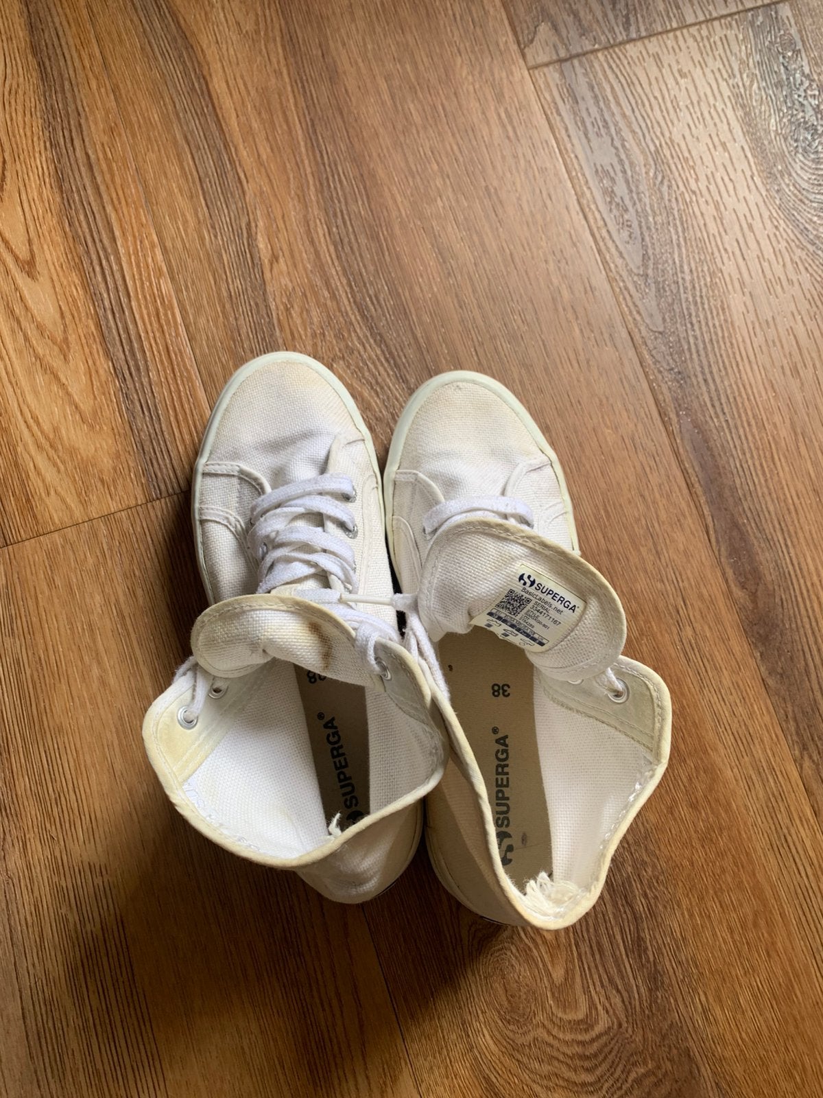 Superga schoenen maat 38, Beige, Ophalen of Verzenden, Sneakers of Gympen, Gedragen