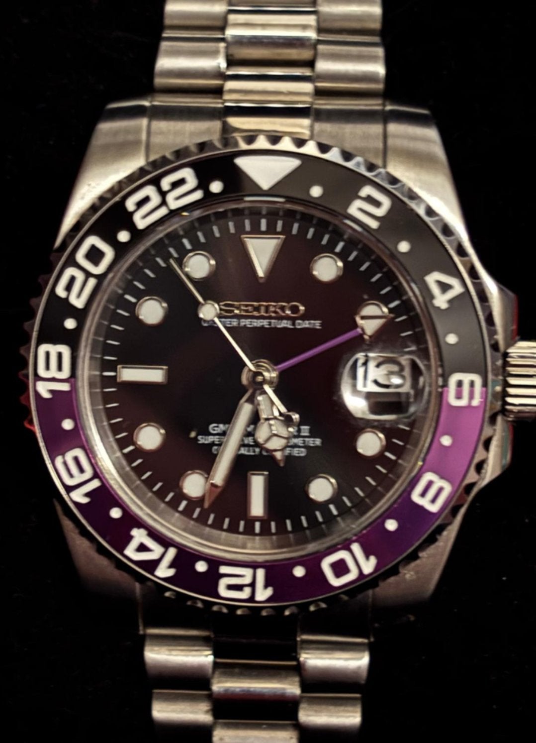 Seiko GMT-Master II Oyster Perpetual Date Horloge, Sieraden, Tassen en Uiterlijk, Horloges | Heren, Ophalen, Seiko, Staal, Polshorloge