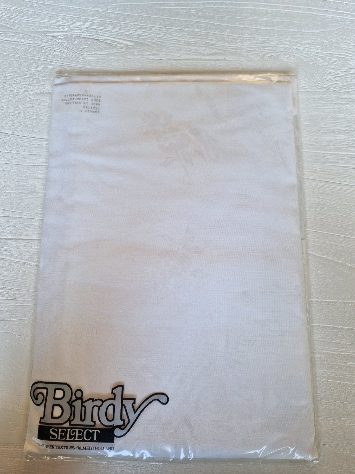 Nieuw Vintage retro BIRDY  tafelkleed DAMAST wit, 130 cm, 160 cm, Nieuw, Ophalen of Verzenden
