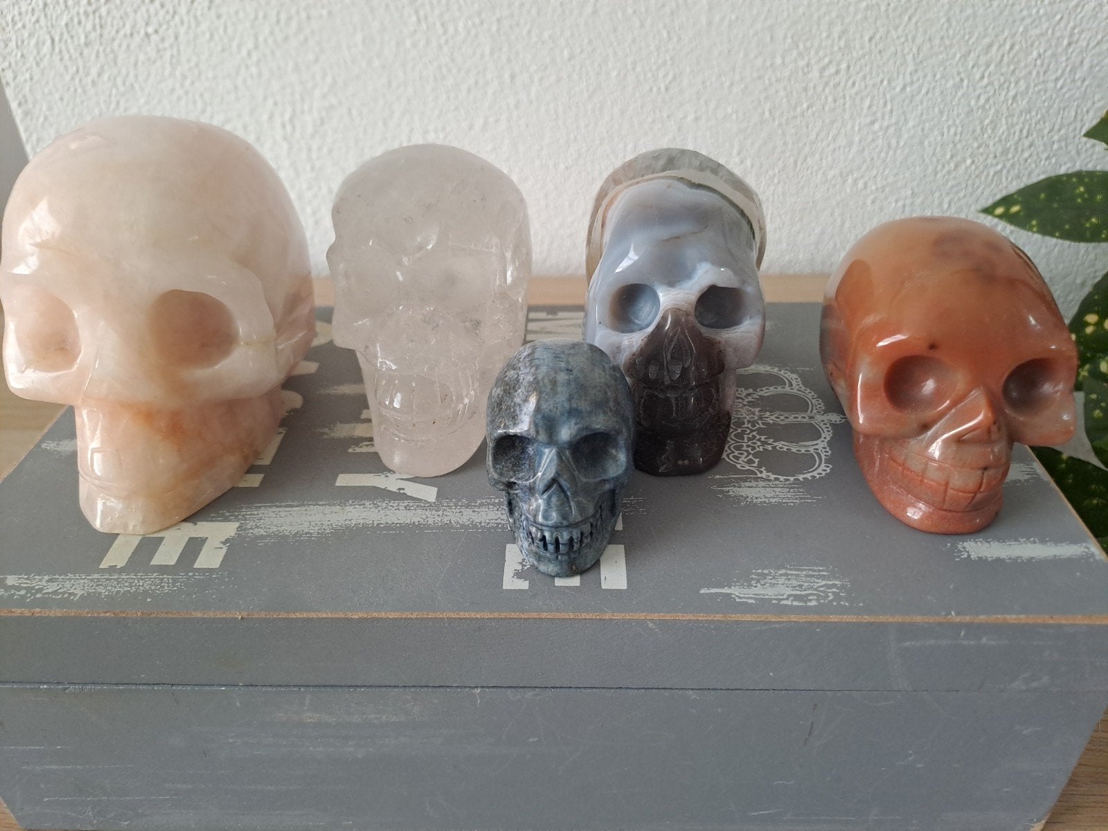 Kristallen schedels. Perfecte staat. 4 tot 10cm., Sieraden, Tassen en Uiterlijk, Edelstenen, Ophalen of Verzenden, Zo goed als nieuw