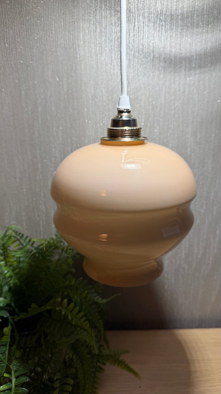 Vintage Roze Opaline Glazen Lampenkap Art Deco Stijl, Antiek en Kunst, Antiek | Lampen, Ophalen of Verzenden