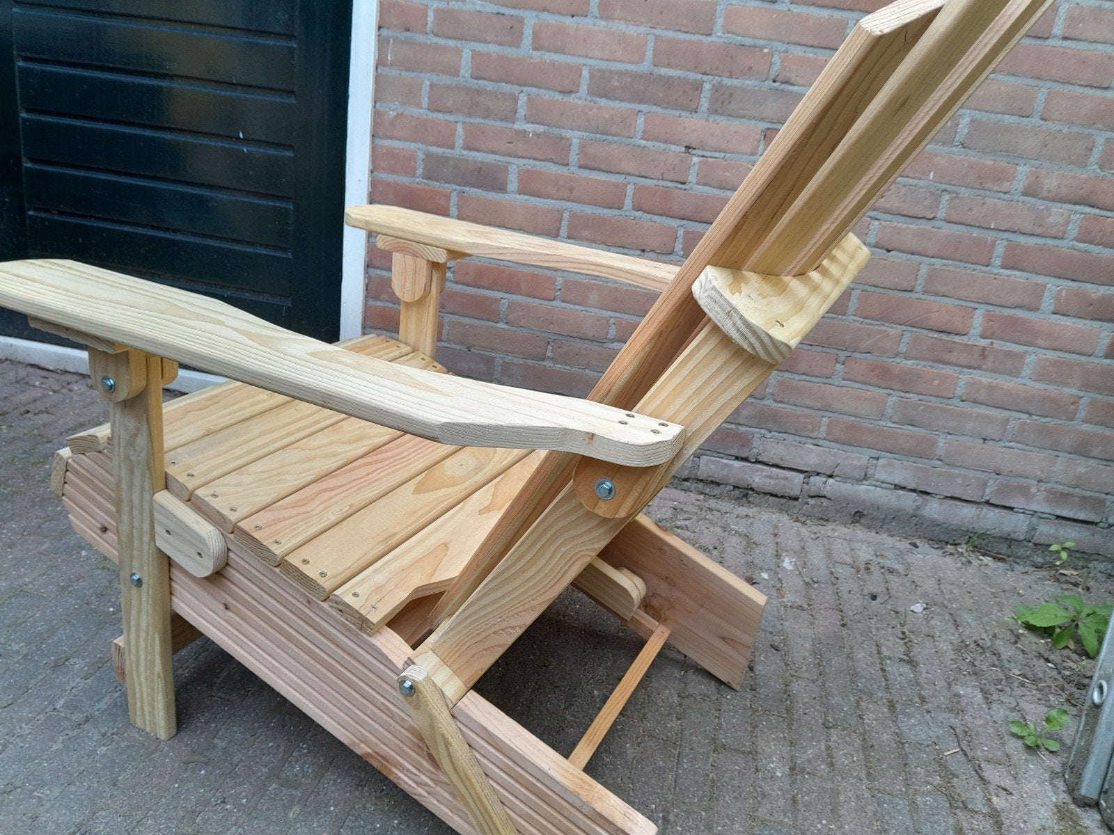 Douglas adirondack bearchair inklapbaar met voetenbankje, Tuin en Terras, Tuinstoelen, Ophalen of Verzenden, Nieuw, Hout, Inklapbaar