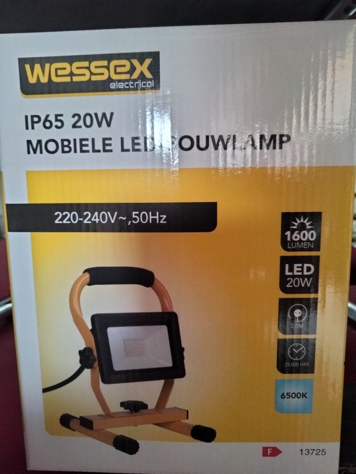 Wessex Mobiele LED Bouwlampen 20W - Zo goed als nieuw, Minder dan 50 watt, Met statief, Ophalen of Verzenden, Zo goed als nieuw