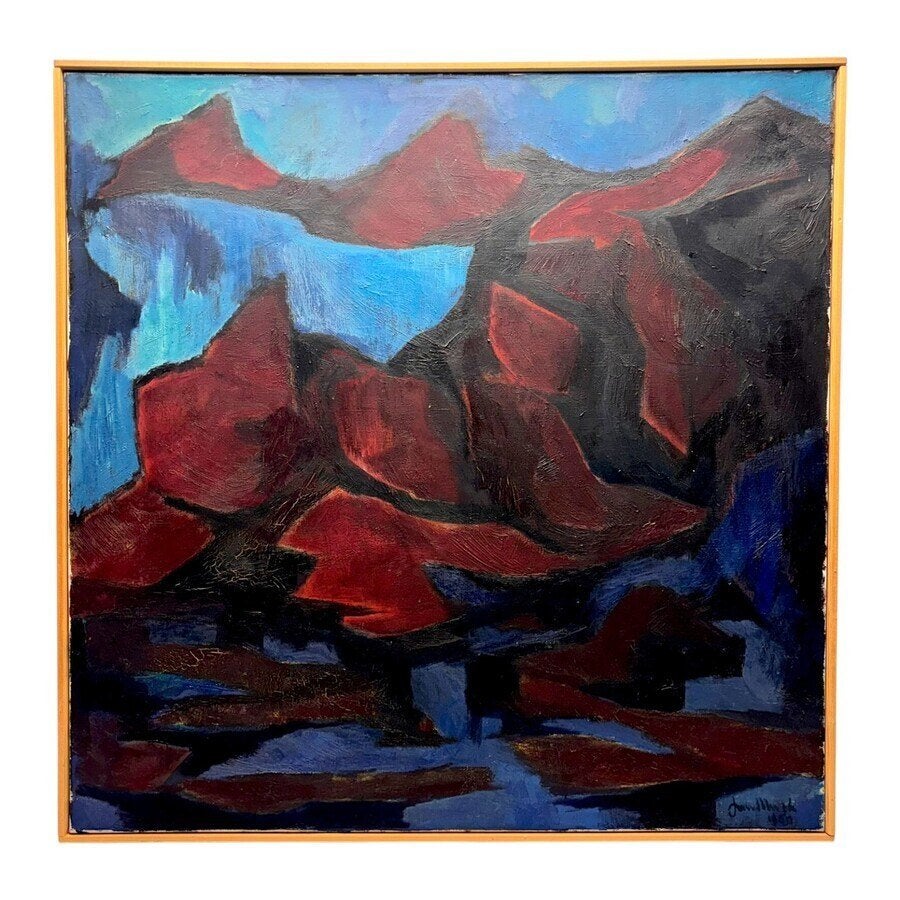 Jan Murk de Vries (1919-2015), abstract landschap, Ophalen of Verzenden