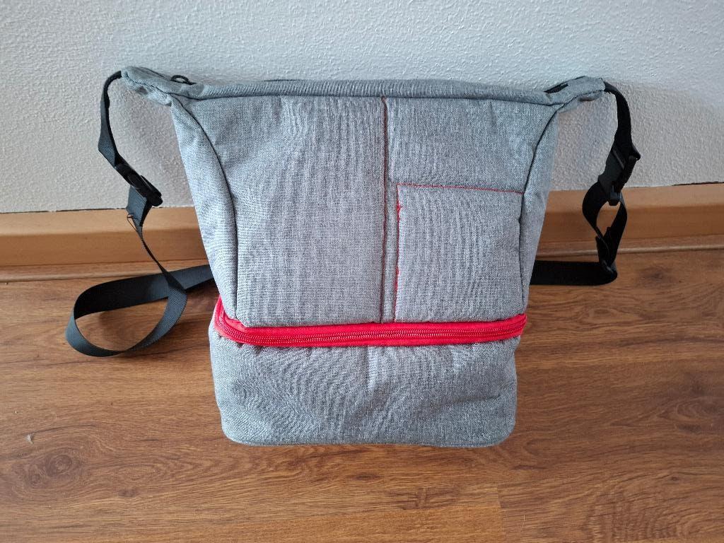 fotocamera tas met losse lens vak, Ophalen of Verzenden, Zo goed als nieuw, Spiegelreflex, Overige Merken