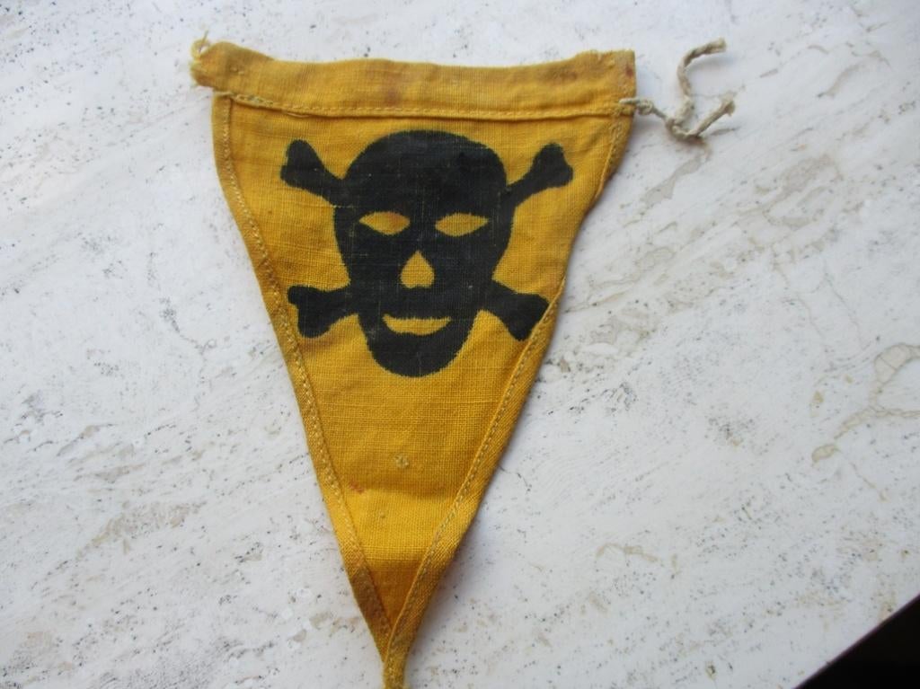 024 Duitse mijn waarschuwinigs vlaggetje, Verzenden, Landmacht, Duitsland