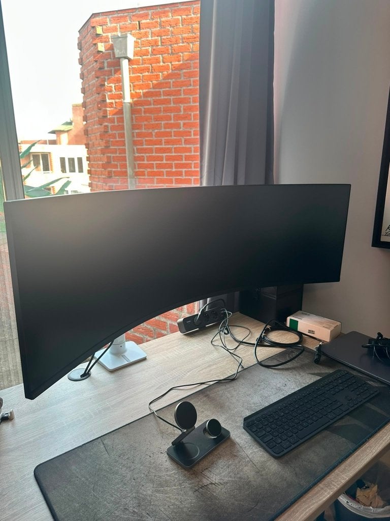 Samsung Odyssey Neo G9 49 inch Mini-LED + Ergotron HX arm, Computers en Software, Monitoren, Hoofdtelefoonaansluiting, VA, Zo goed als nieuw