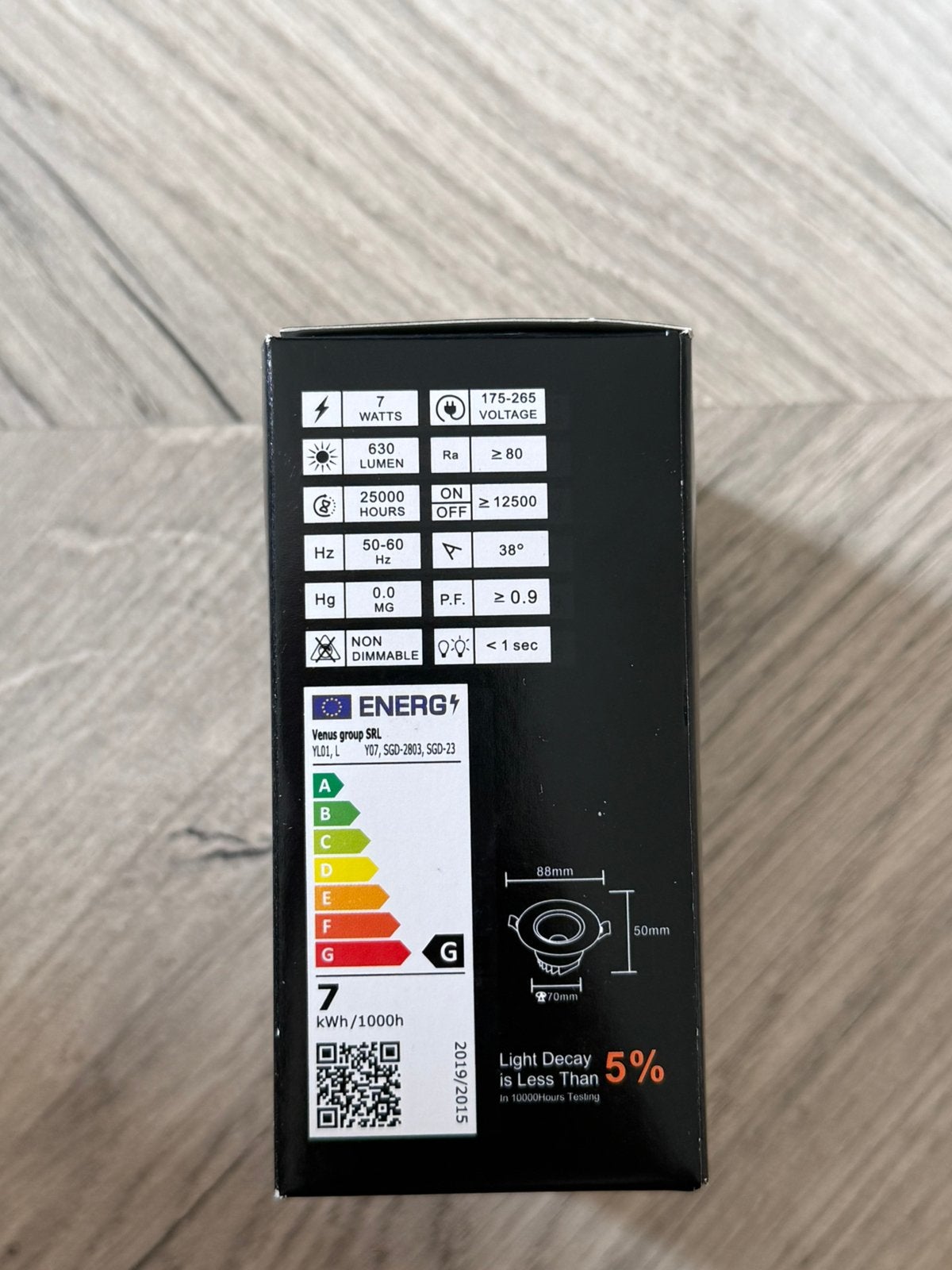 Splinternieuwe partij LED inbouwspot 7W (190 stuks), Huis en Inrichting, Lampen | Spots, Kunststof, Overige merken, Nieuw, Overige fittingen