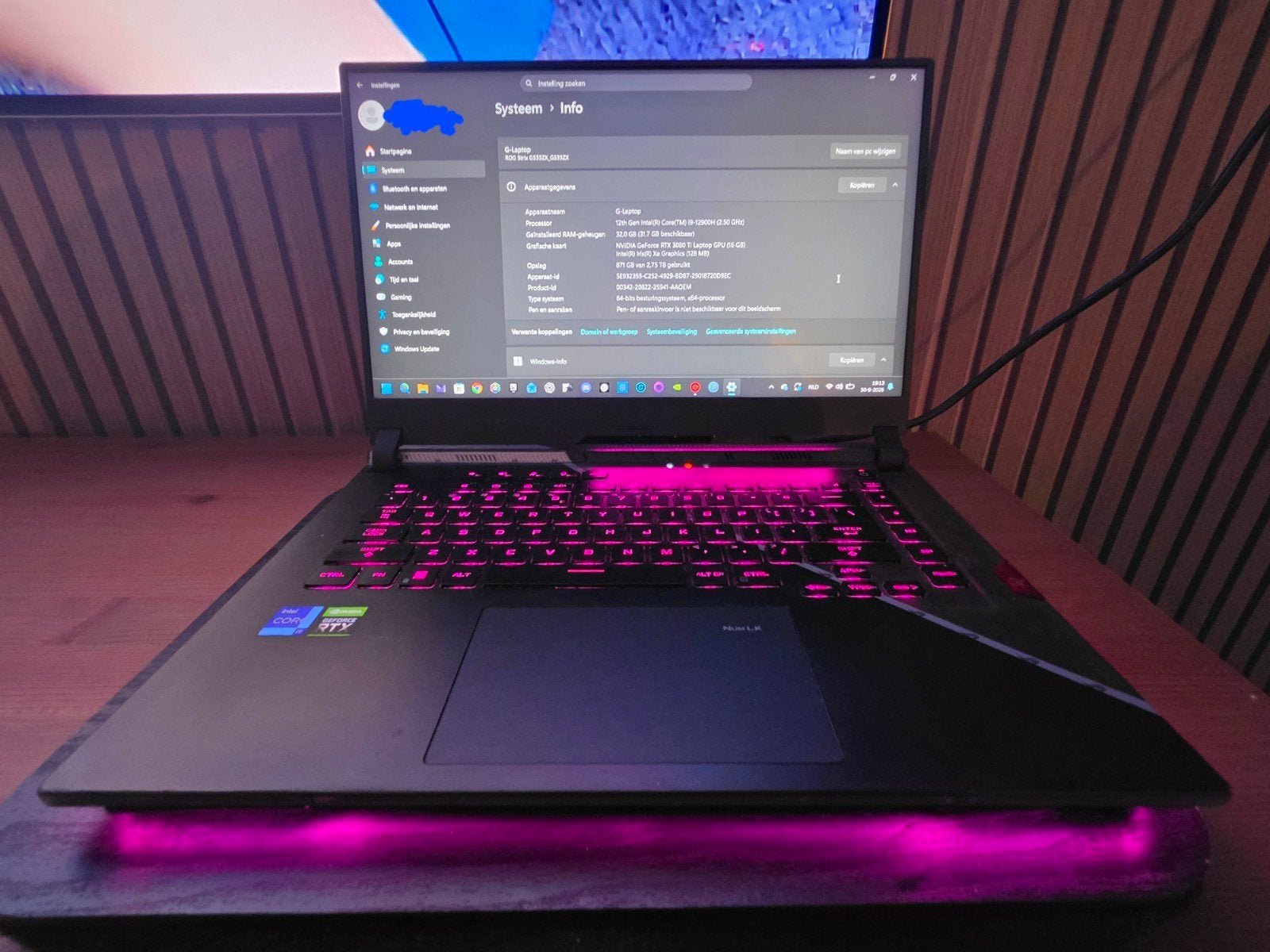 ROG Strix = i7 12900H/ 3080Ti 16BG/3TB Nvme/32GB DDR/240hz Q, Ophalen, Met videokaart, ASUS, Gaming