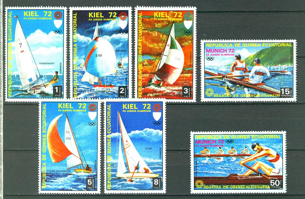 Equatoriaal-Guinea 1972, Olympische Spelen Zeilen **, MNH, Ophalen of Verzenden, Postfris, Sport