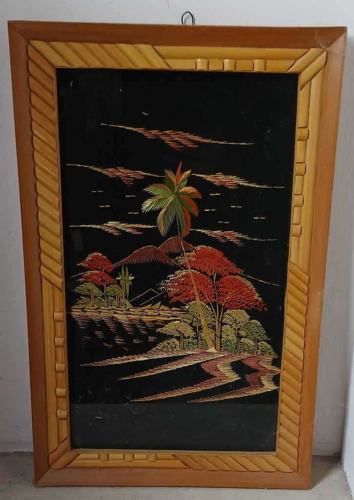 Indonesisch schilderij, Ophalen of Verzenden, Ingelijst