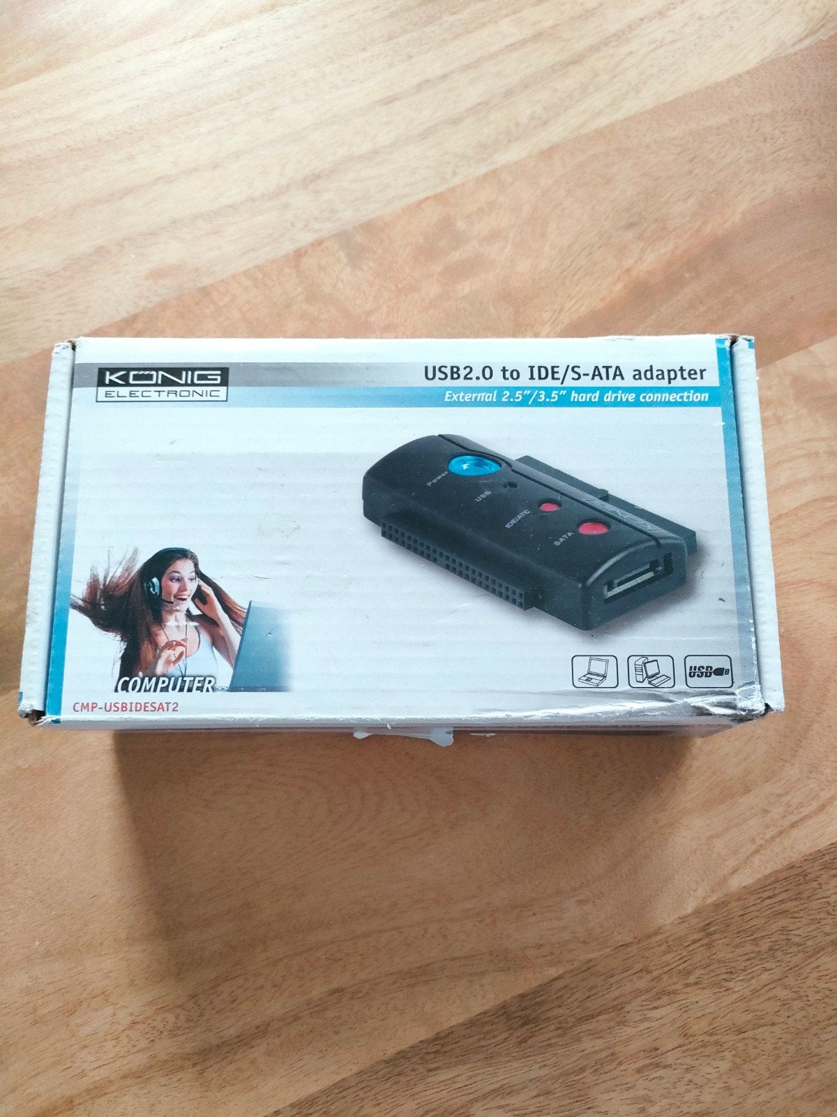 Konig Electronic USB2.0 IDE/S-ATA adapter set, Ophalen of Verzenden, Gebruikt