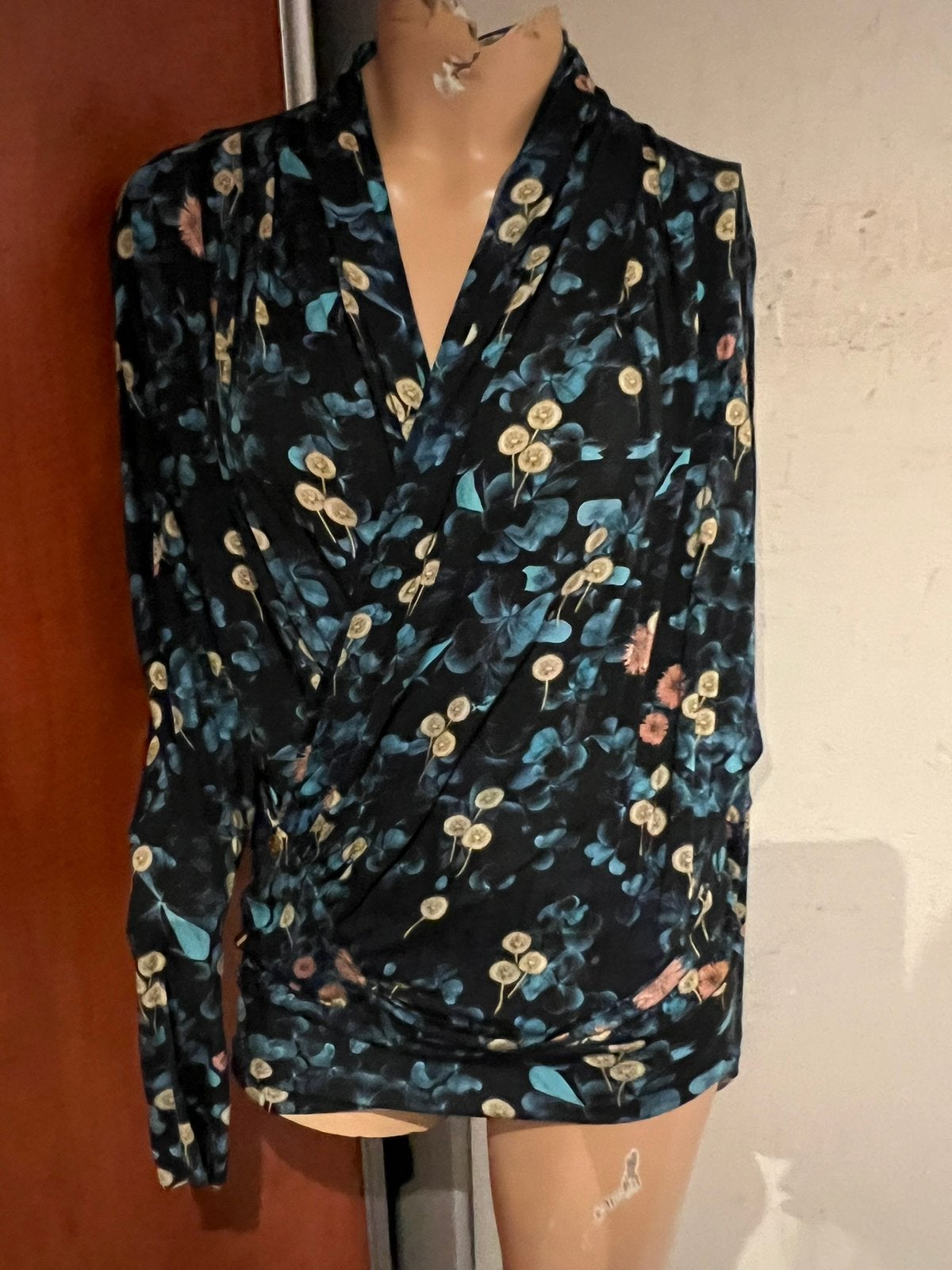 ROBERTO CAVALLI  overslag top maat S it 42 origineel nieuw, F, Blauw, T, B