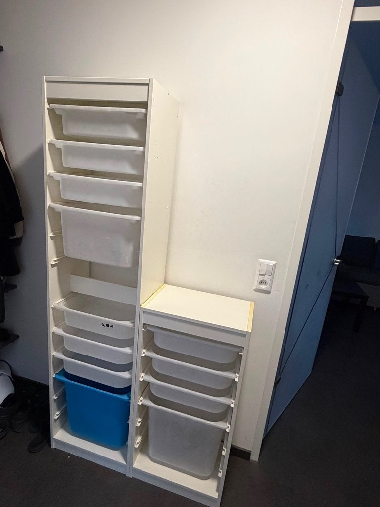 2 x kasten met bakken (IKEA TROFAST), Ophalen, Overige materialen, Minder dan 50 cm, Gebruikt