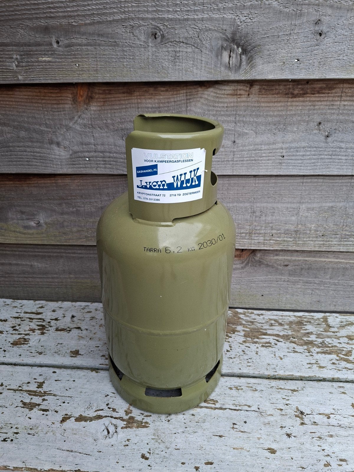 VOLLE Gasfles +/- 5kg 10liter  gas  keurjaar 2030, Caravans en Kamperen, Ophalen of Verzenden, Gebruikt