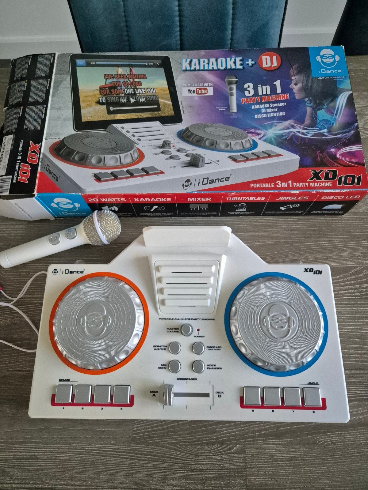 Karaoke dj set idance xd101, Ophalen of Verzenden, Gebruikt, Complete set