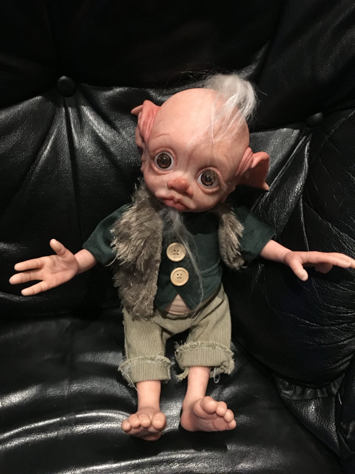 Unieke Levensechte Reborn Elf Pop - Handgemaakt, Verzamelen, Ophalen of Verzenden, Zo goed als nieuw, Pop, Levensecht of Reborn