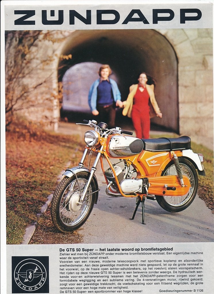 Zündapp folder 1972, Fietsen en Brommers, Ophalen of Verzenden, Nieuw, Overige typen