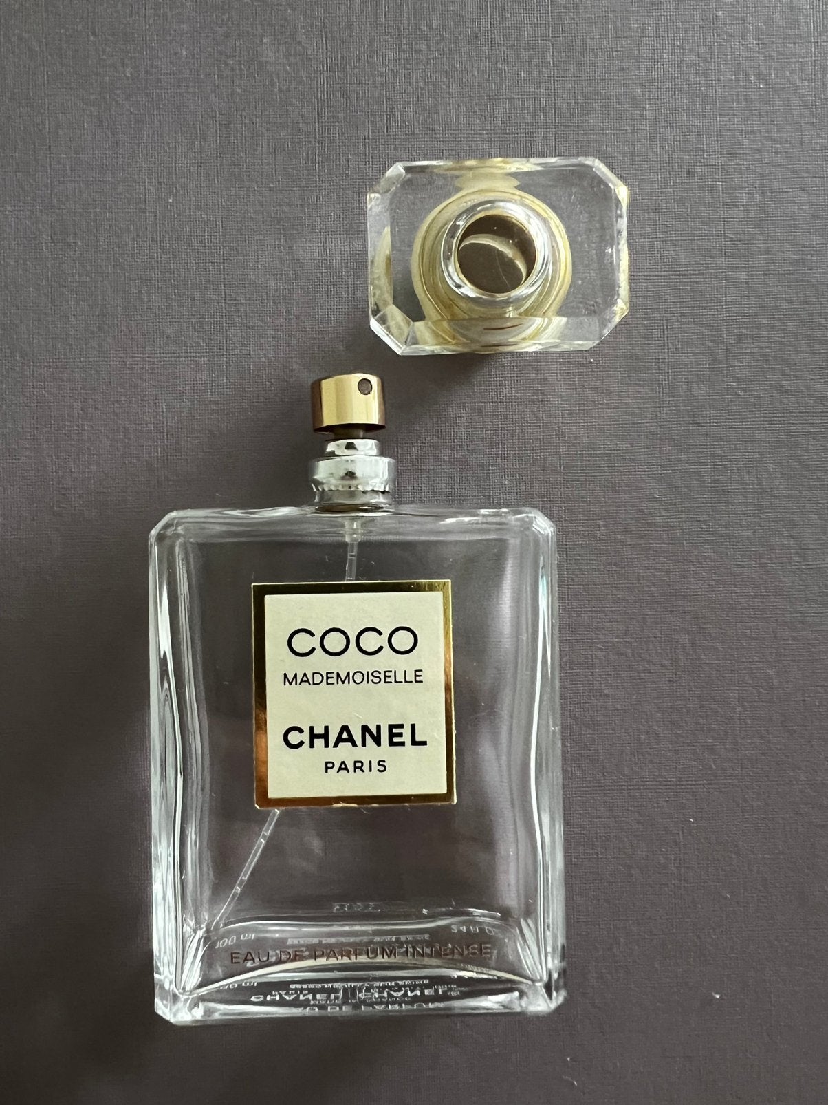 Lege Coco Chanel Madamoiselle parfum fles 100 ml origineel, Ophalen, Zo goed als nieuw, Parfumfles